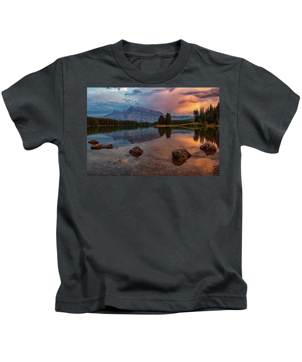 Banff National Park Kids T-Shirt featuring the photograph Stepping Stones by Darlene Bushue