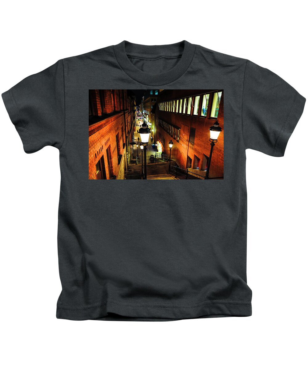 Europe Kids T-Shirt featuring the photograph Stockholm steps by Alexander Farnsworth