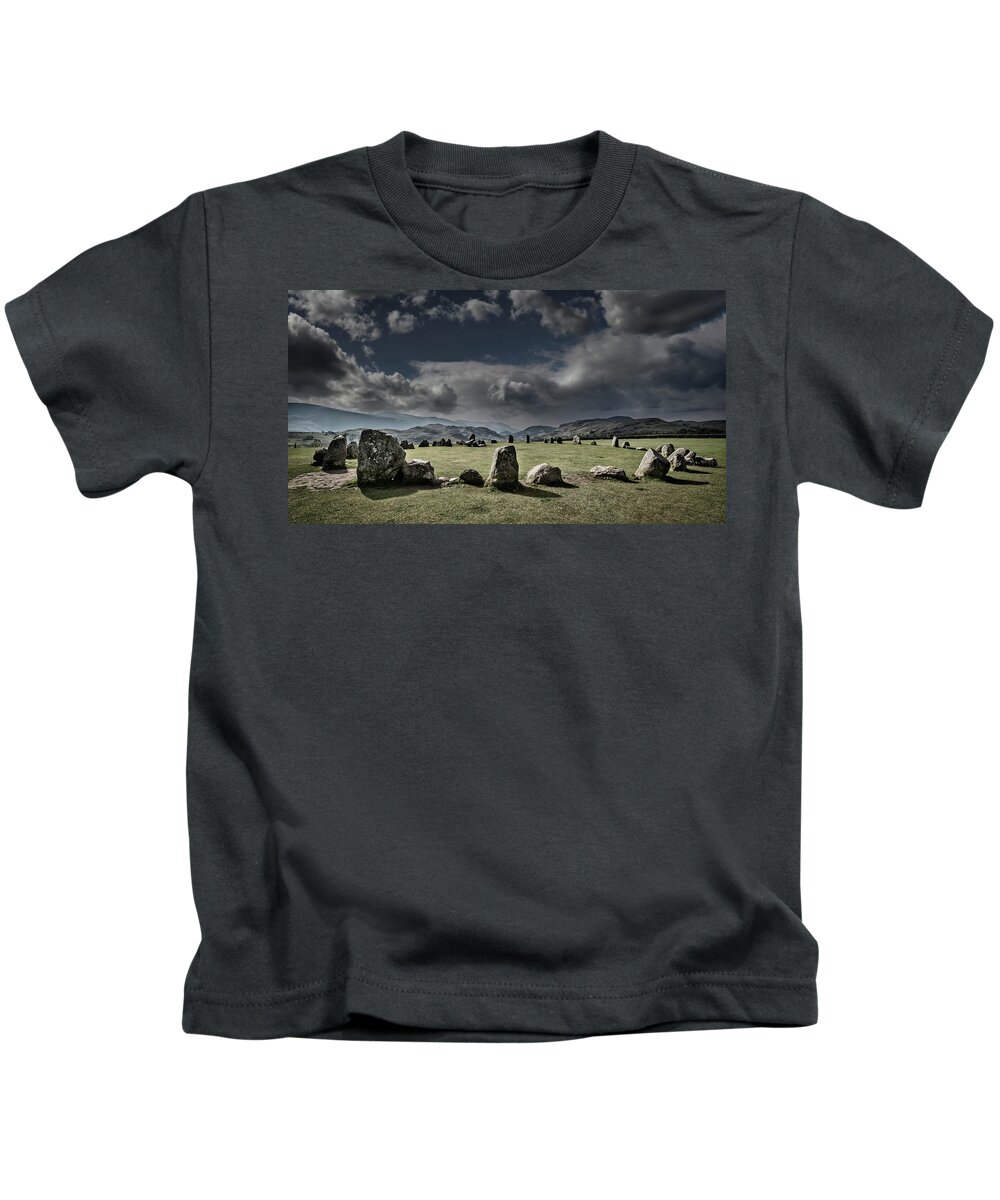 Stone Circle Kids T-Shirt featuring the photograph Stone circle by Remigiusz MARCZAK