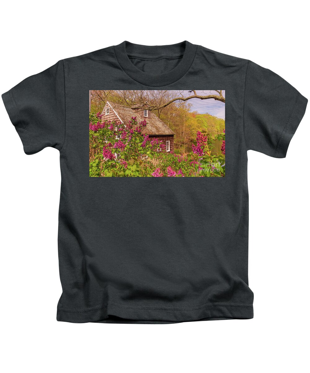 Mill Kids T-Shirt featuring the photograph Stony Brook Gristmill in Spring by Sean Mills