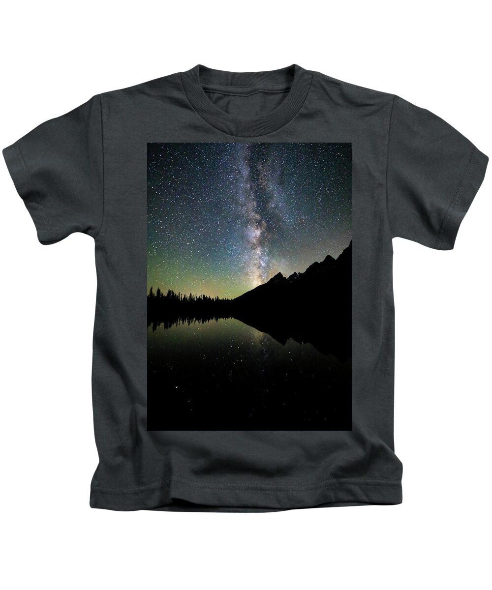 String Lake Milky Way Kids T-Shirt featuring the photograph String Lake Milky Way by Dan Sproul