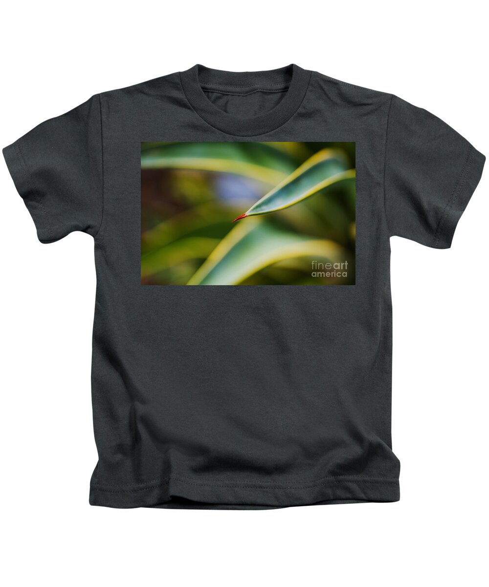 Green Succulent Botanical Kids T-Shirt featuring the photograph Succulent Leaf Claw by Joy Watson