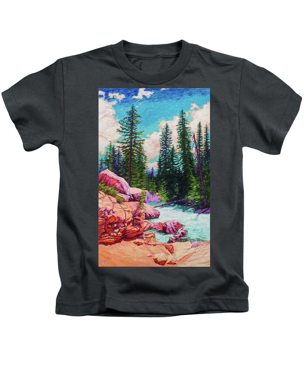 Impressionism Kids T-Shirt featuring the painting Summers Journey by Darien Bogart