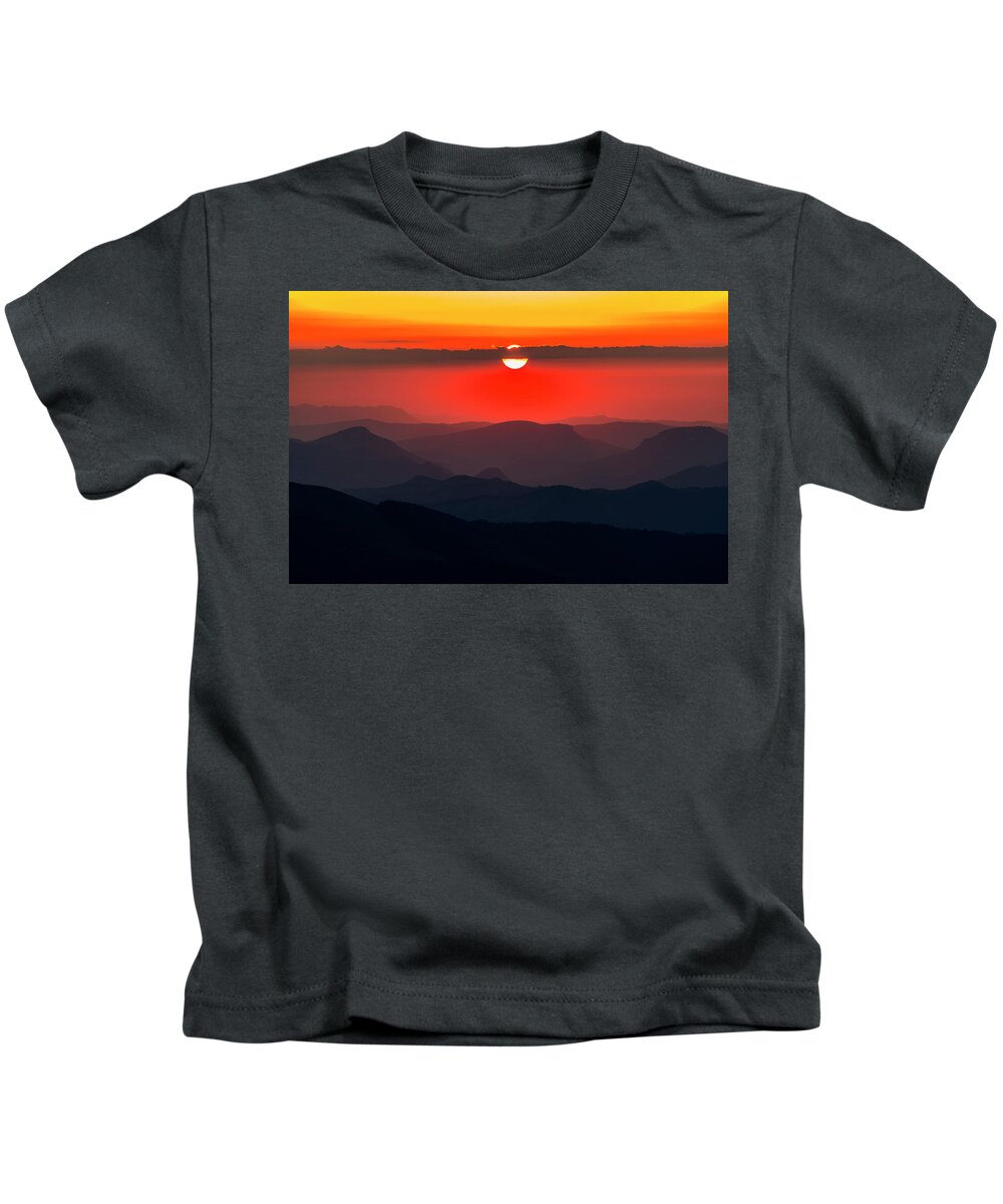 Balkan Mountains Kids T-Shirt featuring the photograph Sun Eye by Evgeni Dinev