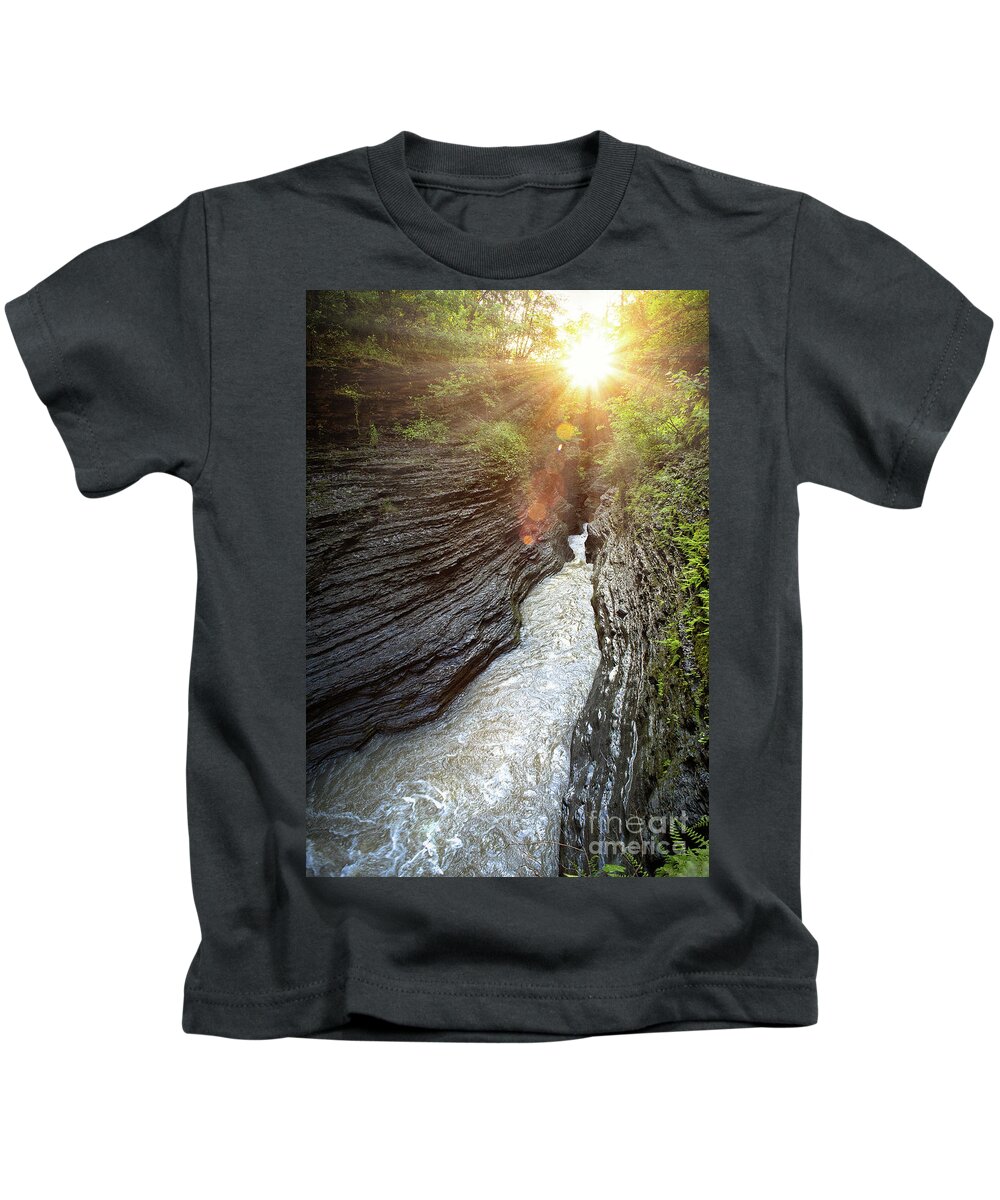 Sunrise Kids T-Shirt featuring the photograph Sunrise in the Gorge by Rehna George