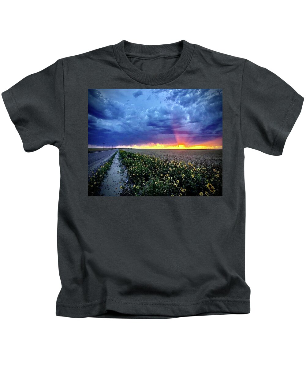 Sunset Kids T-Shirt featuring the photograph Sunset 3 by Julie Powell