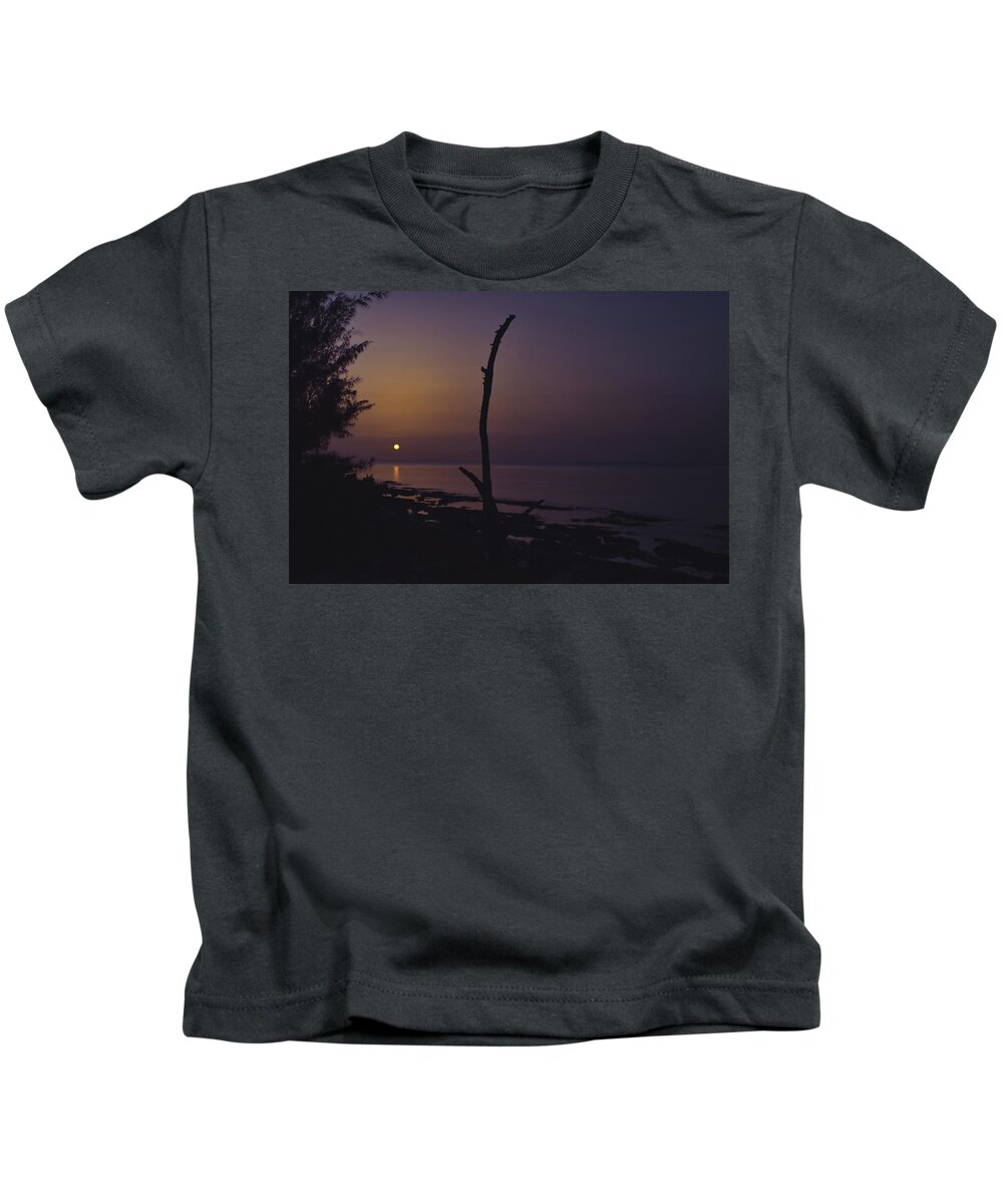 Sunset Art Kids T-Shirt featuring the photograph Sunset at Jaws Beach 1 by Gian Smith