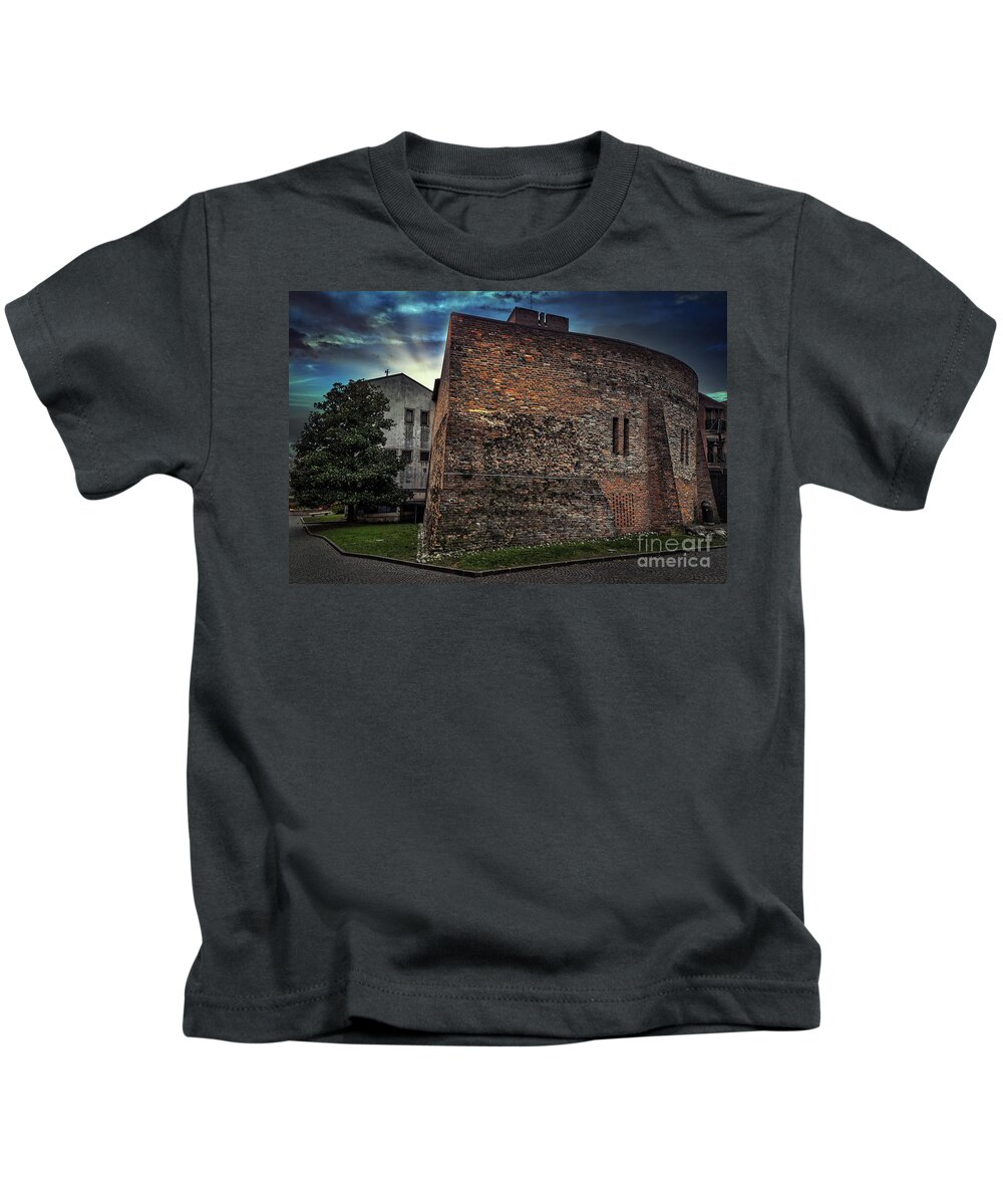 Oderzo Kids T-Shirt featuring the photograph Sunset over the old prison by The P