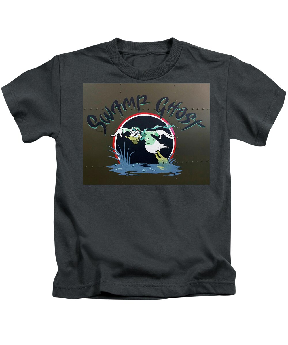 Pearl Harbor Kids T-Shirt featuring the photograph Swamp Ghost Nose Art by American Landscapes