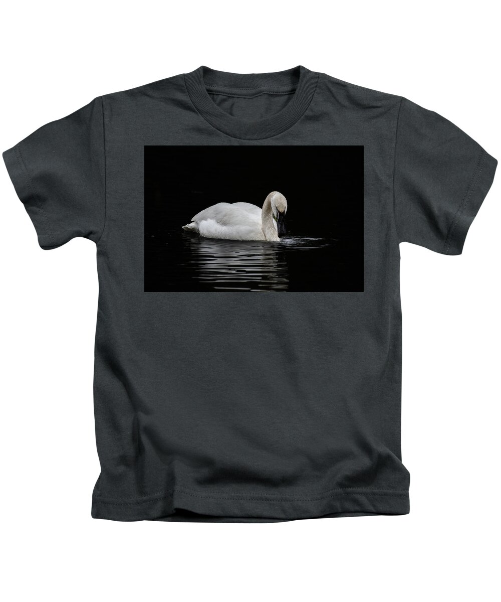 Swan Kids T-Shirt featuring the photograph Swan by Jerry Cahill