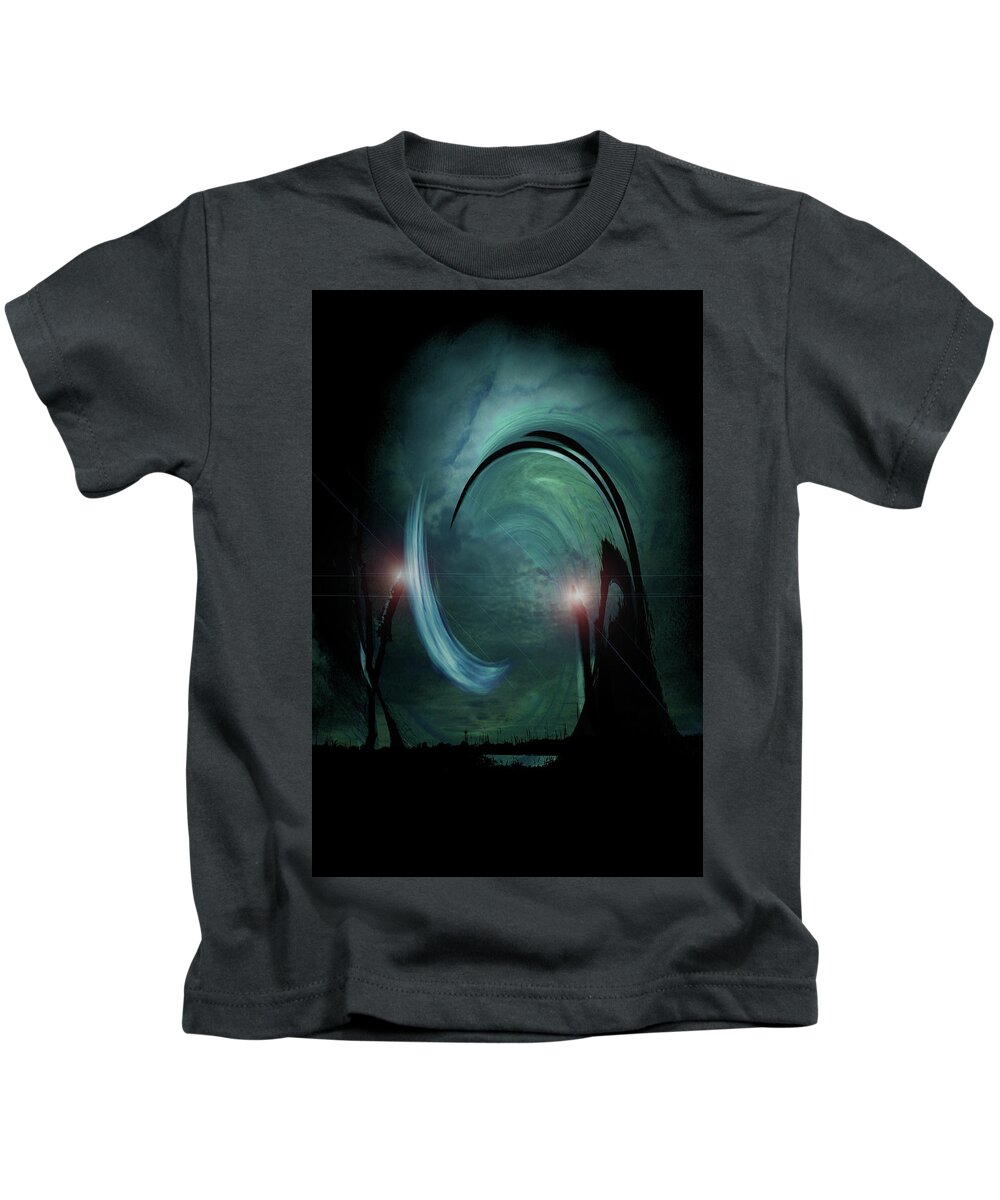 The Arch Kids T-Shirt featuring the digital art The Arch by Linda Sannuti