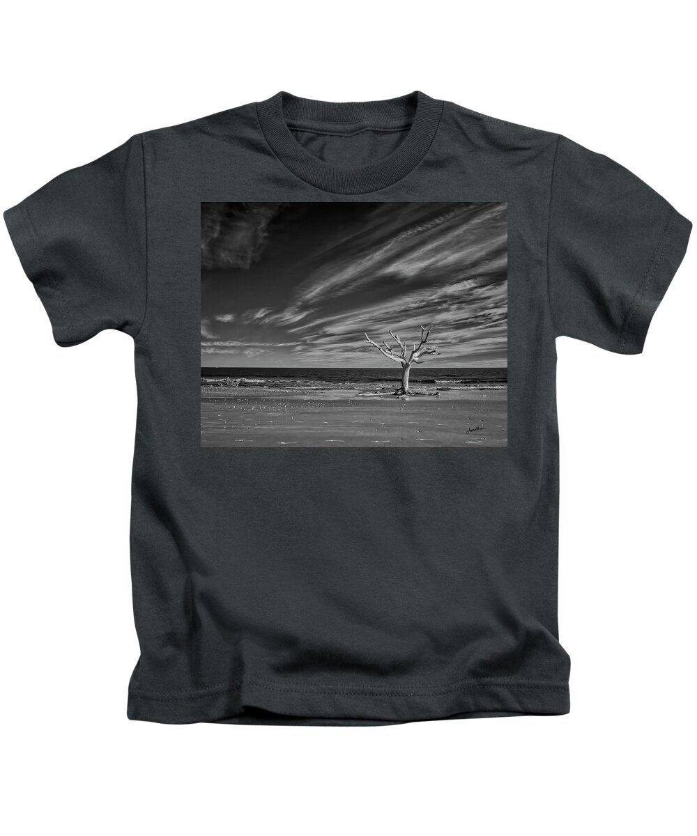 Boneyard Beach Kids T-Shirt featuring the photograph The Enduring Tree by Jurgen Lorenzen