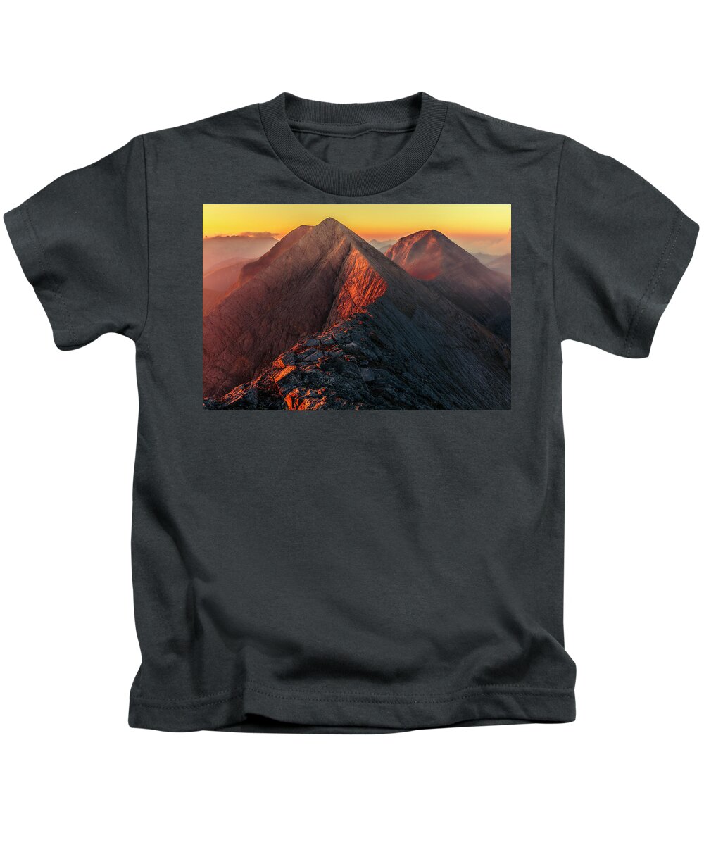 Bulgaria Kids T-Shirt featuring the photograph The Foal Ridge by Evgeni Dinev