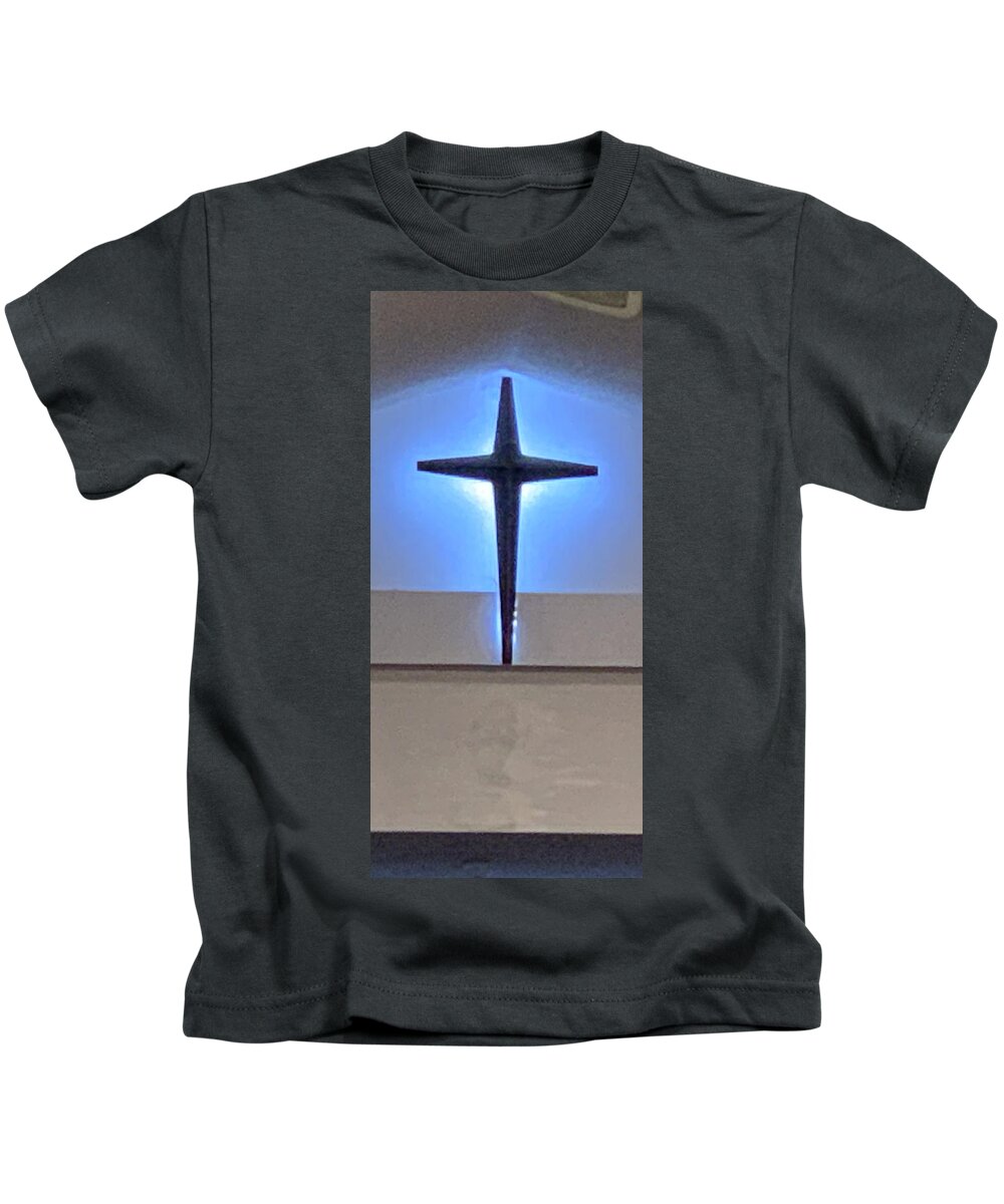 Cross Kids T-Shirt featuring the photograph The Glow of Peace by Lee Darnell