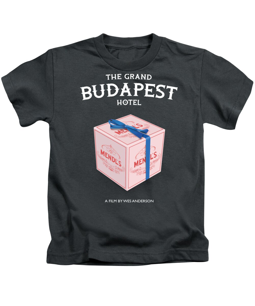 Movie Poster Kids T-Shirt featuring the digital art The Grand Budapest Hotel - Alternative Movie Poster by Movie Poster Boy