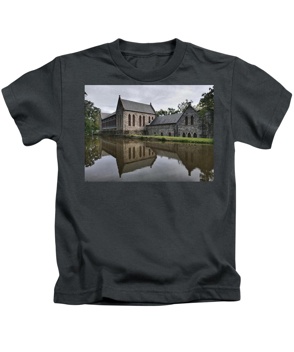  Kids T-Shirt featuring the photograph The James River Pumphouse by Stephen Dorton