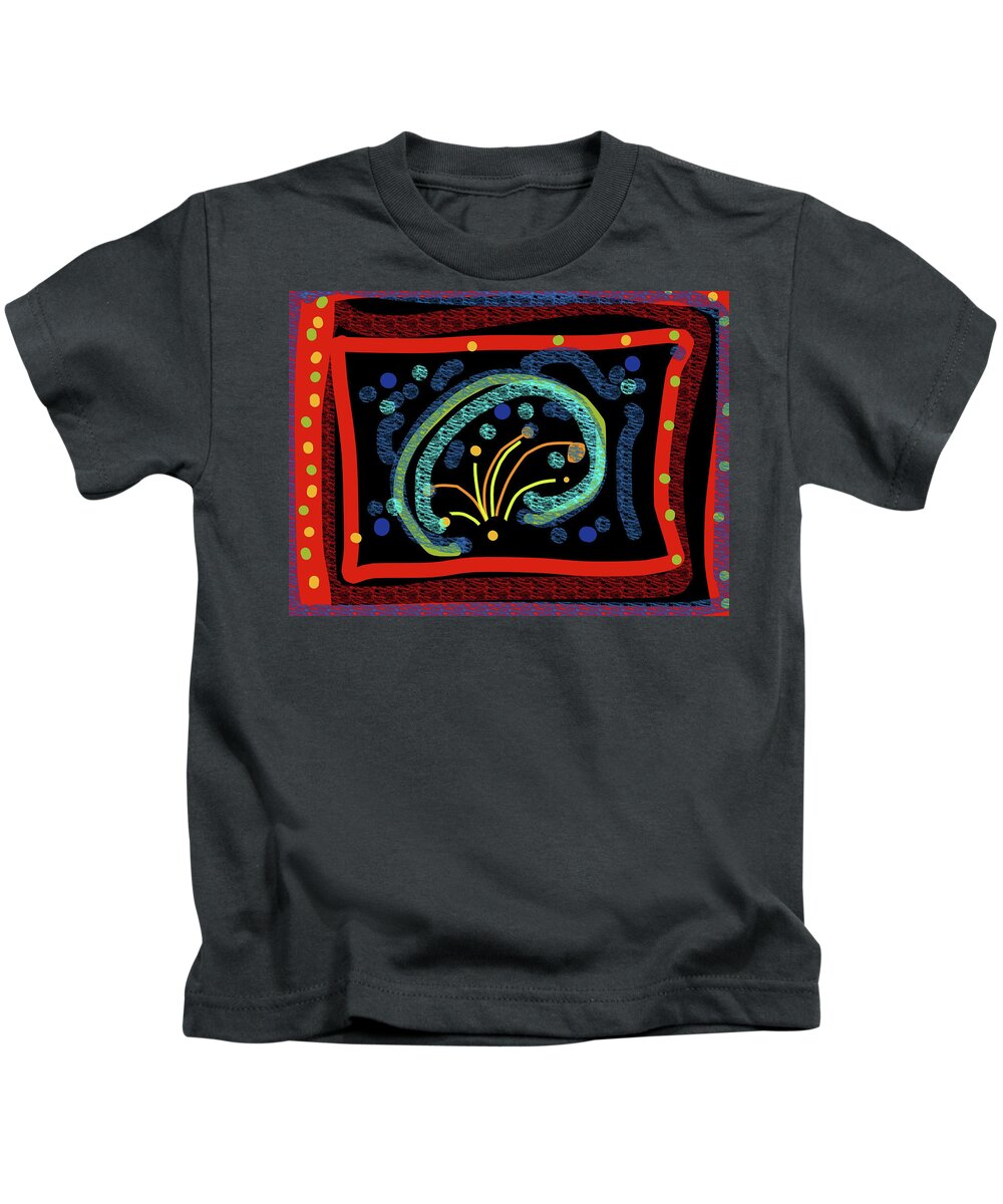 The Plume Kids T-Shirt featuring the digital art The Plume by Susan Fielder