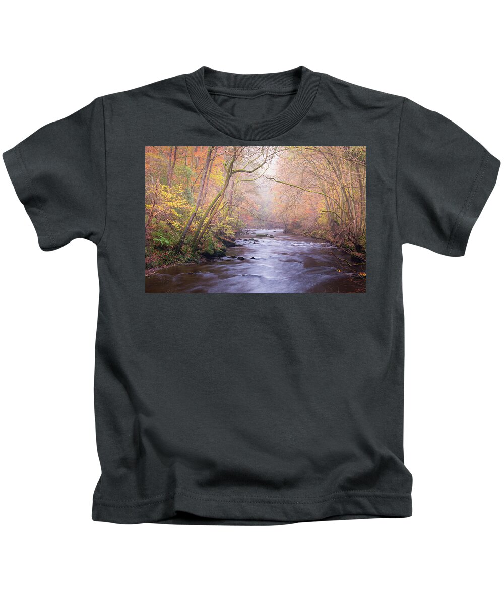 River Kids T-Shirt featuring the photograph The River in Autumn by Anita Nicholson