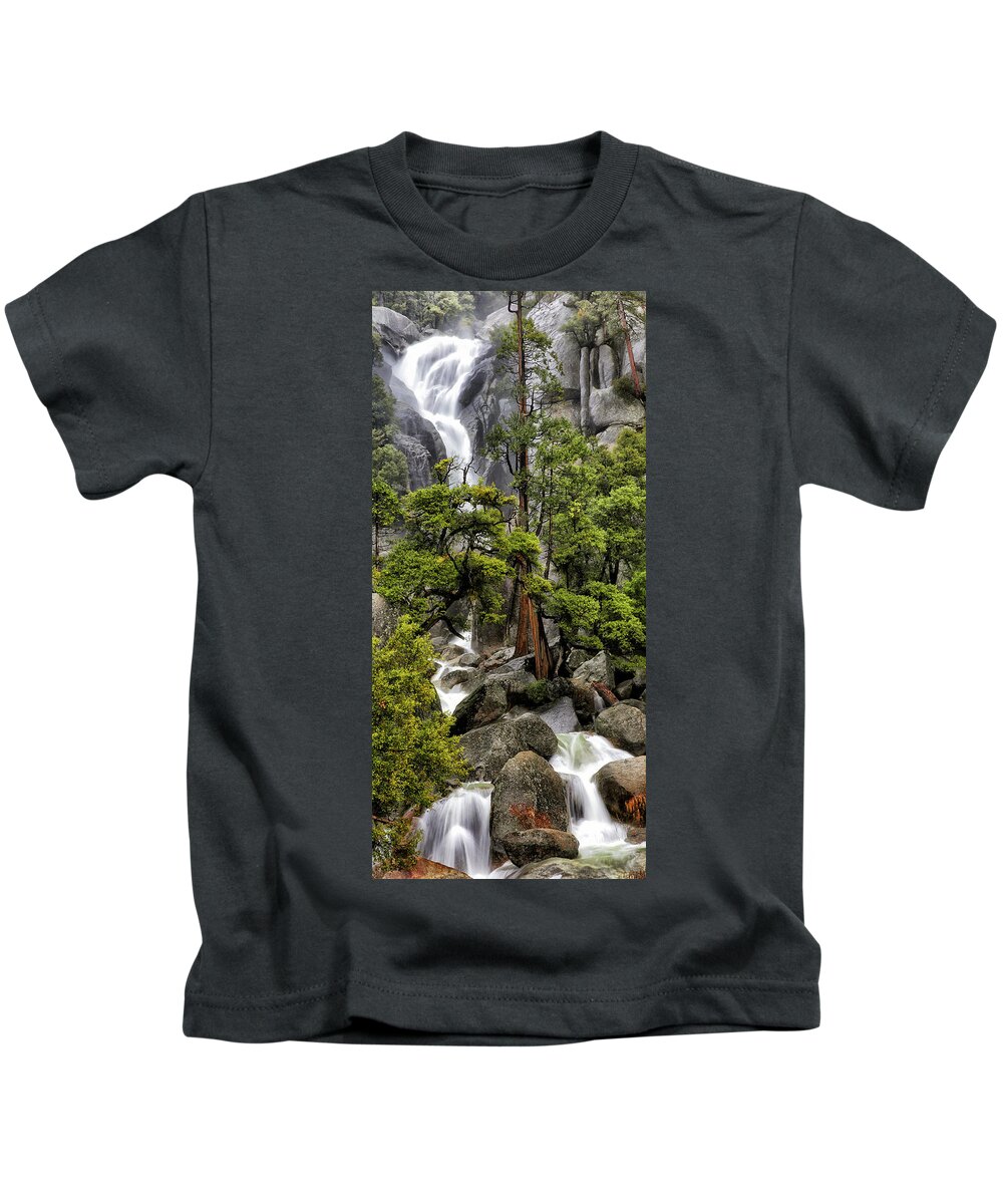  Kids T-Shirt featuring the photograph The Slide Waterfall - Yosemite National Park by William Rainey