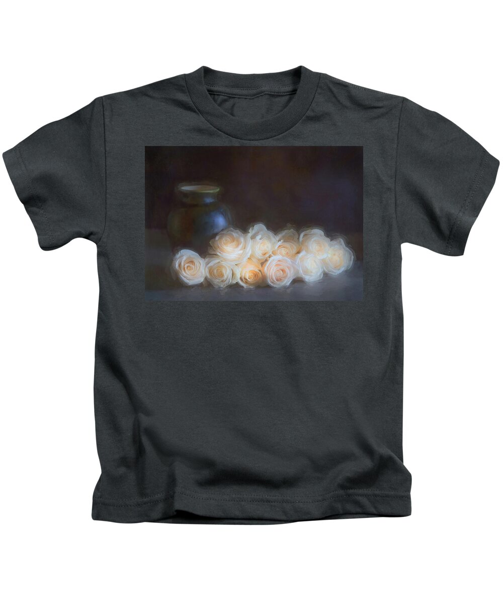 White Flowers Kids T-Shirt featuring the photograph The Spoils of Nature by Sylvia Goldkranz