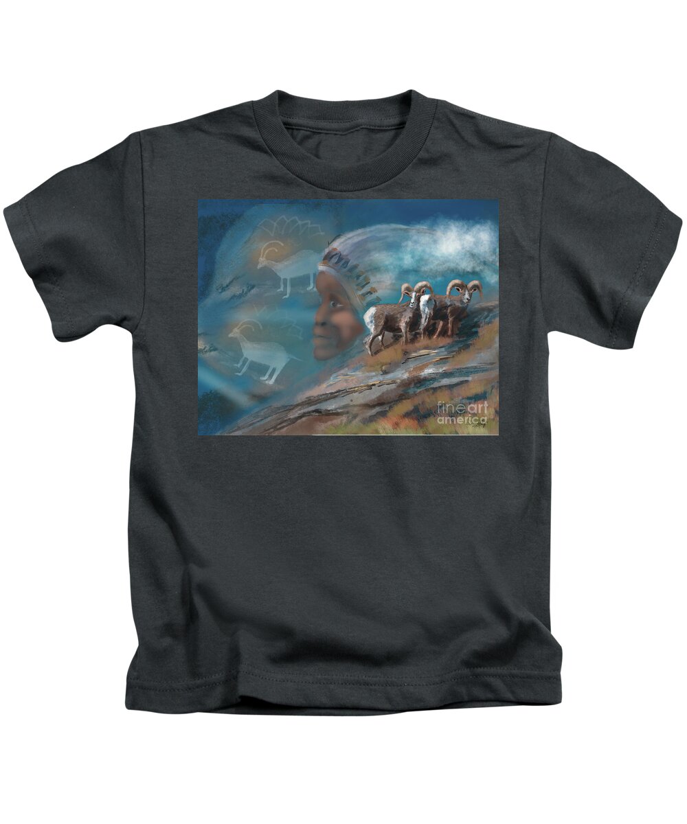 Native American Kids T-Shirt featuring the digital art The Vision II by Doug Gist