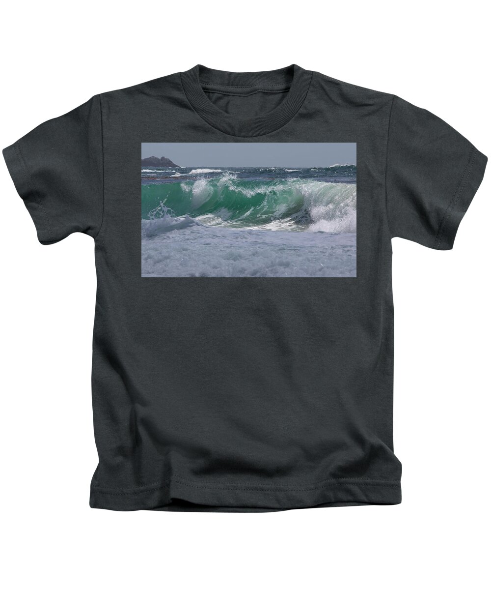 Wave Kids T-Shirt featuring the photograph The Wave at Carmel by Lisa Malecki
