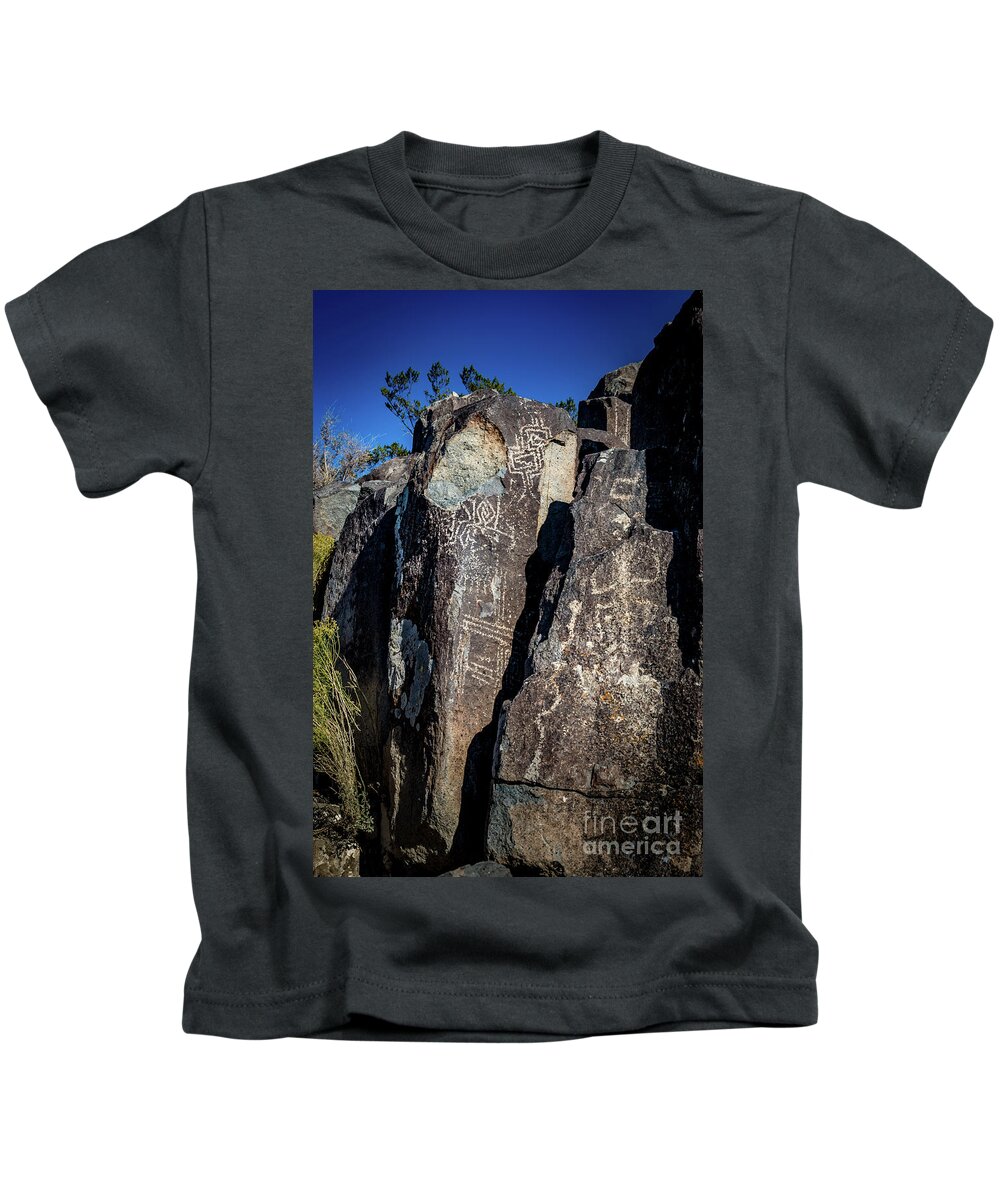 Ancient Kids T-Shirt featuring the photograph Three Rivers Petroglyphs #29 by Blake Webster