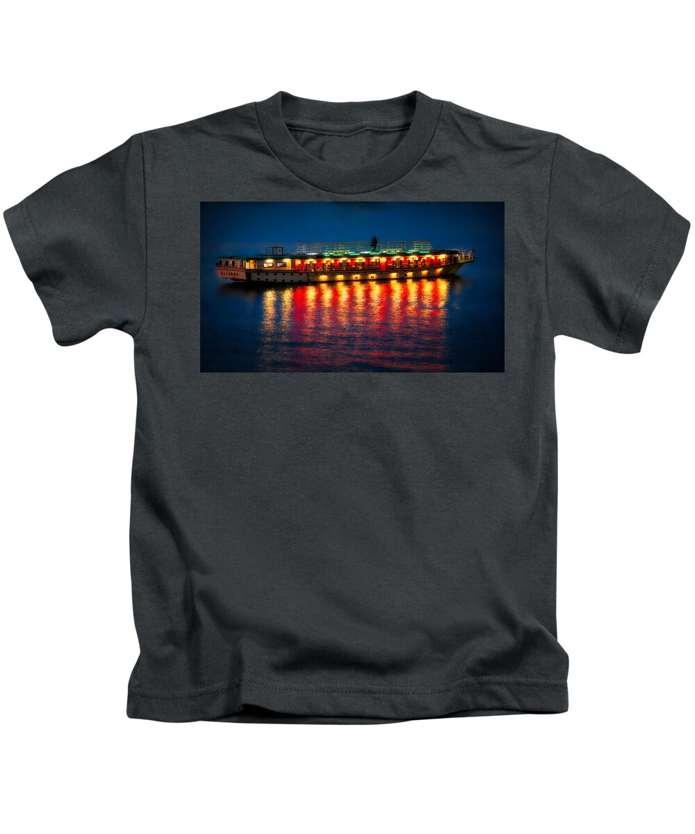Tokyo Kids T-Shirt featuring the photograph Tokyo Bay Dinner Cruise - Japan by Stuart Litoff