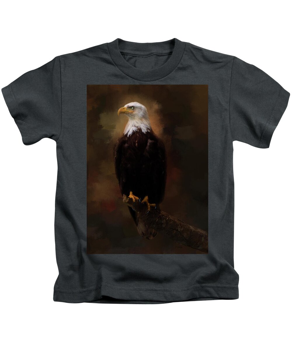 Tomorrows Dream Kids T-Shirt featuring the photograph Tomorrows Dream - Eagle Art by Jordan Blackstone