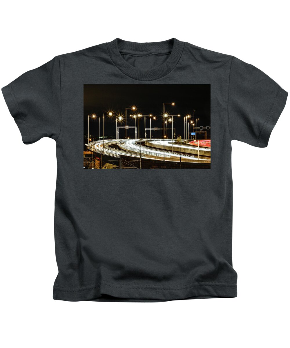 Europe Kids T-Shirt featuring the photograph Traffic Stockholm by Alexander Farnsworth
