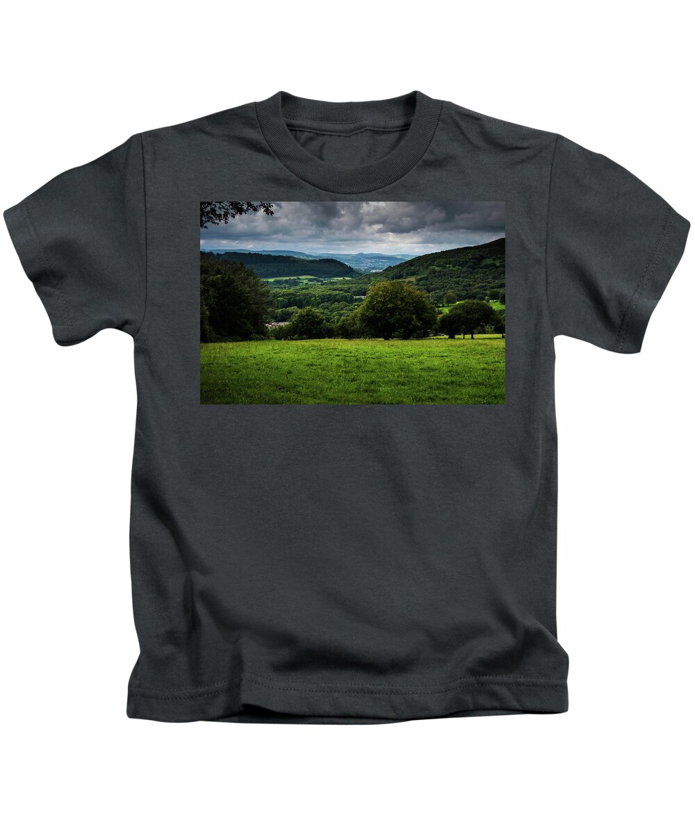 Wales Kids T-Shirt featuring the photograph Treforest Ahead by Gavin Lewis