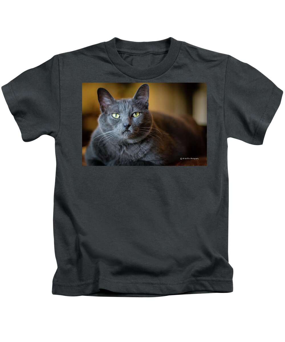 Cat Kids T-Shirt featuring the photograph Tucker I by Al Griffin