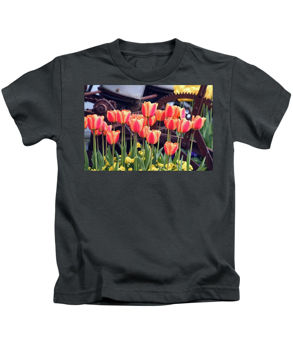 Fineartamerica Kids T-Shirt featuring the photograph Tulip Nostalgia by Larey McDaniel