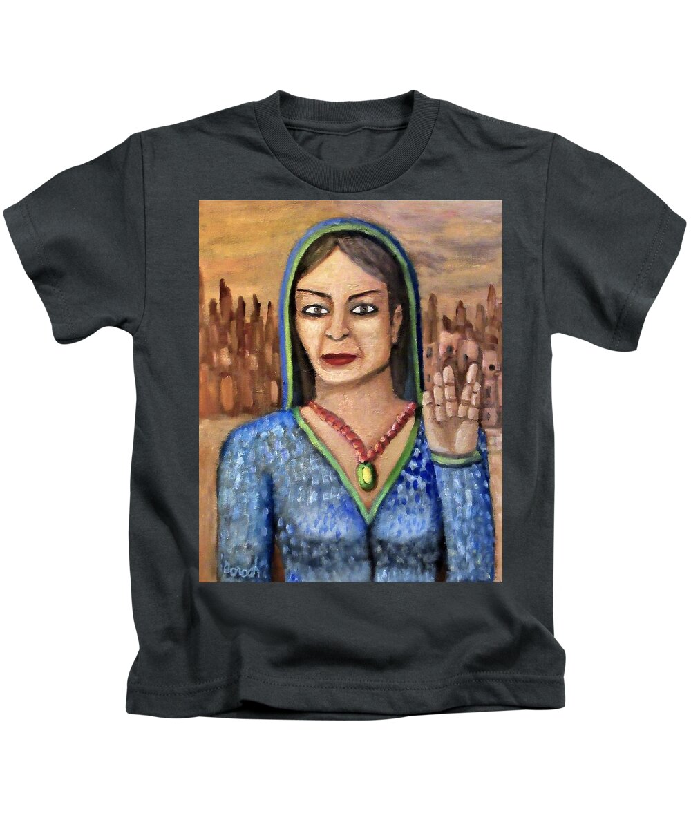 Figure Kids T-Shirt featuring the painting T'var by Gregory Dorosh