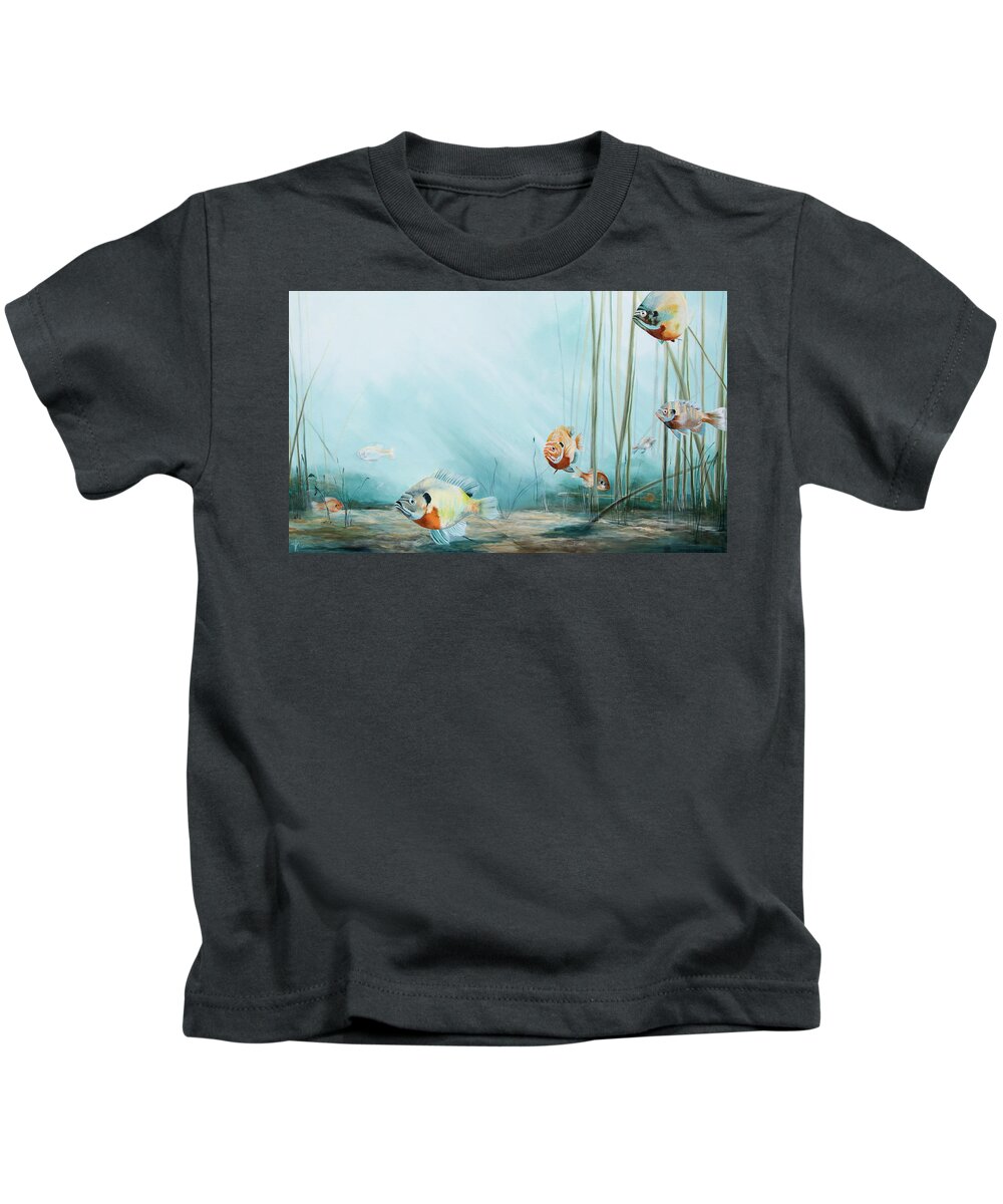 Fish Kids T-Shirt featuring the painting Breem by Katrina Nixon