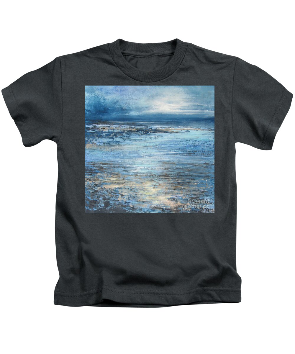 Seascape Kids T-Shirt featuring the painting Unfolding by Valerie Travers