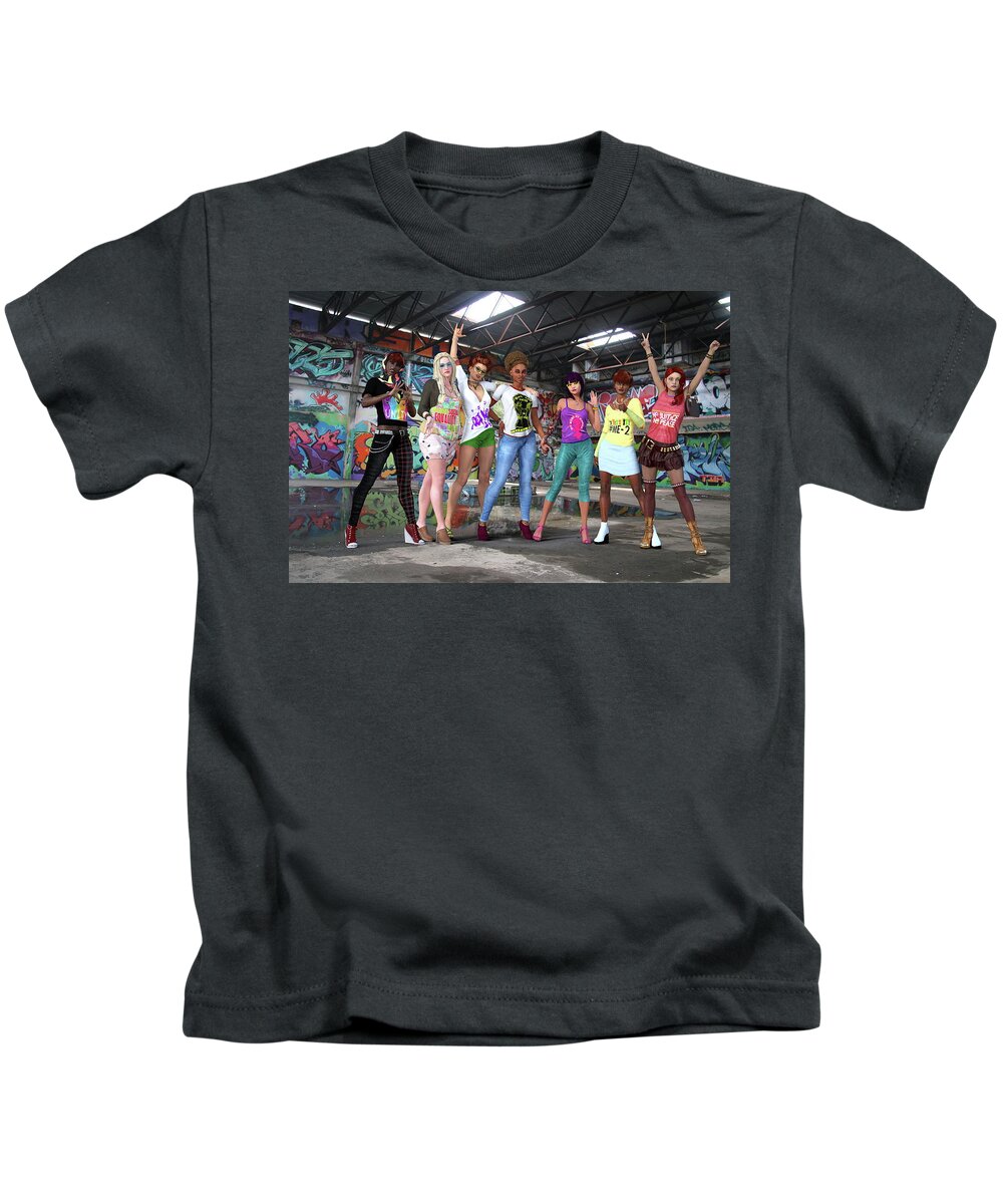 Unity Kids T-Shirt featuring the digital art United We Stand by Williem McWhorter