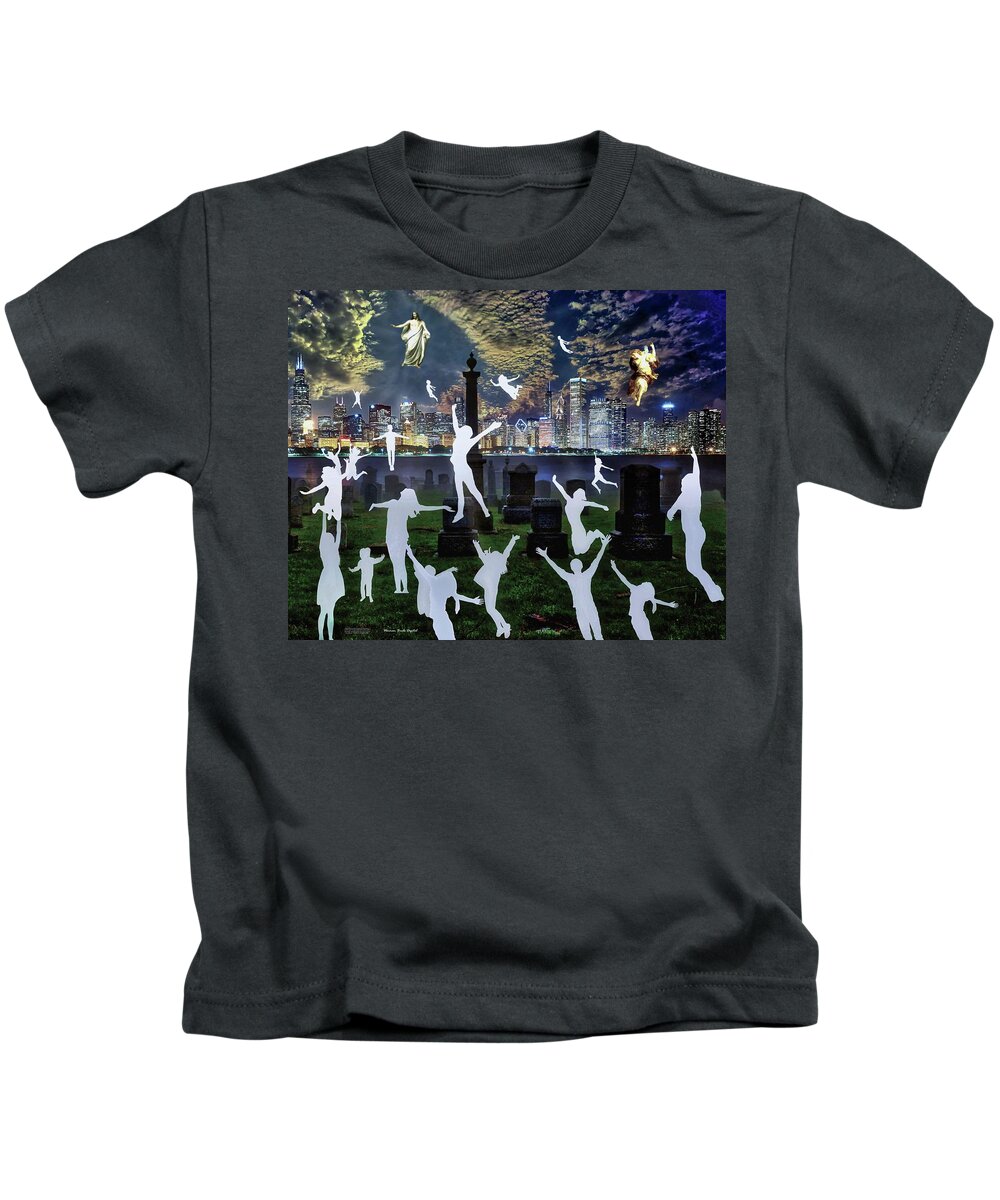 Chicago Kids T-Shirt featuring the digital art Up Up and Away by Norman Brule