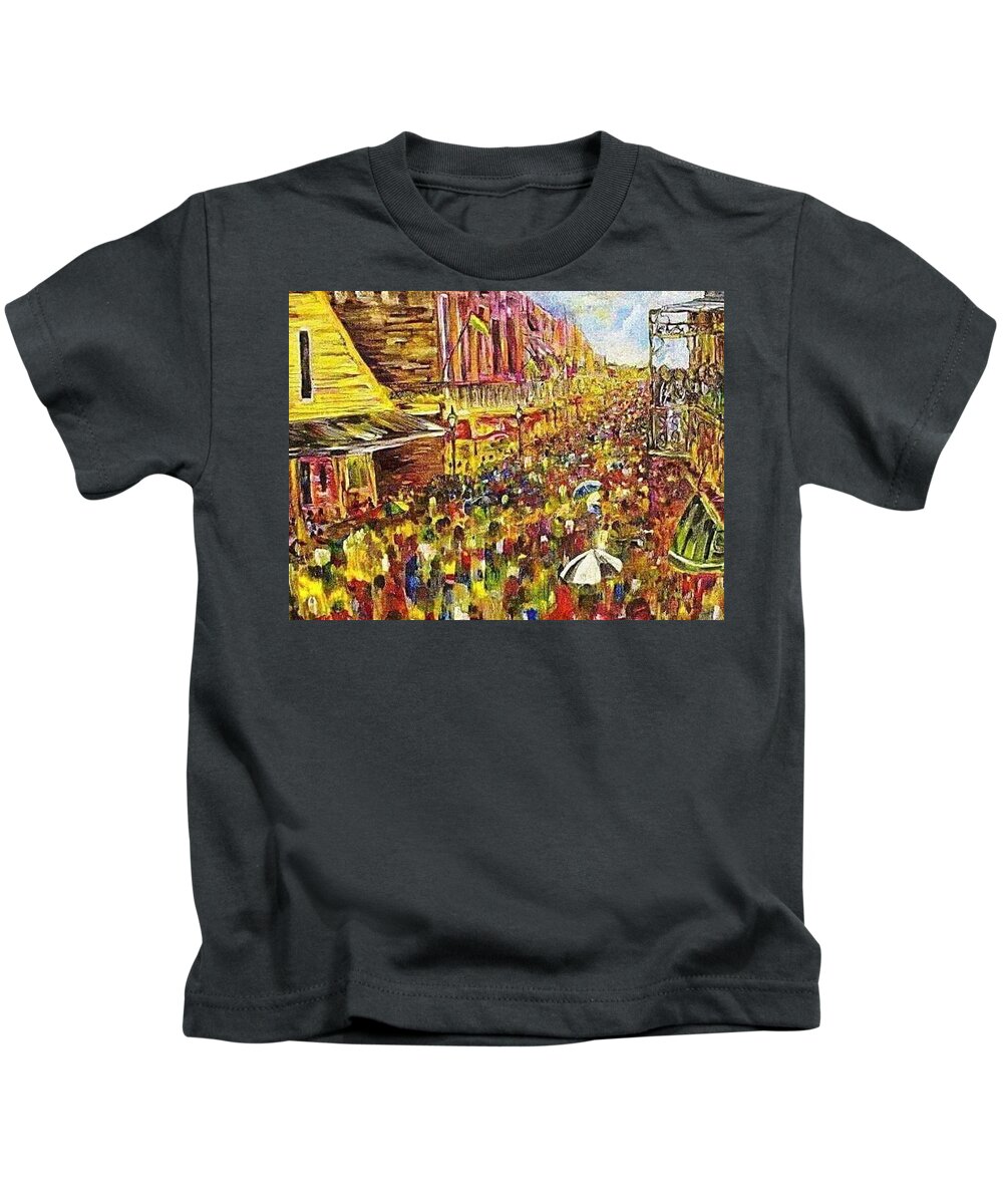 French Quarter Kids T-Shirt featuring the painting Veaux Carre by Julie TuckerDemps