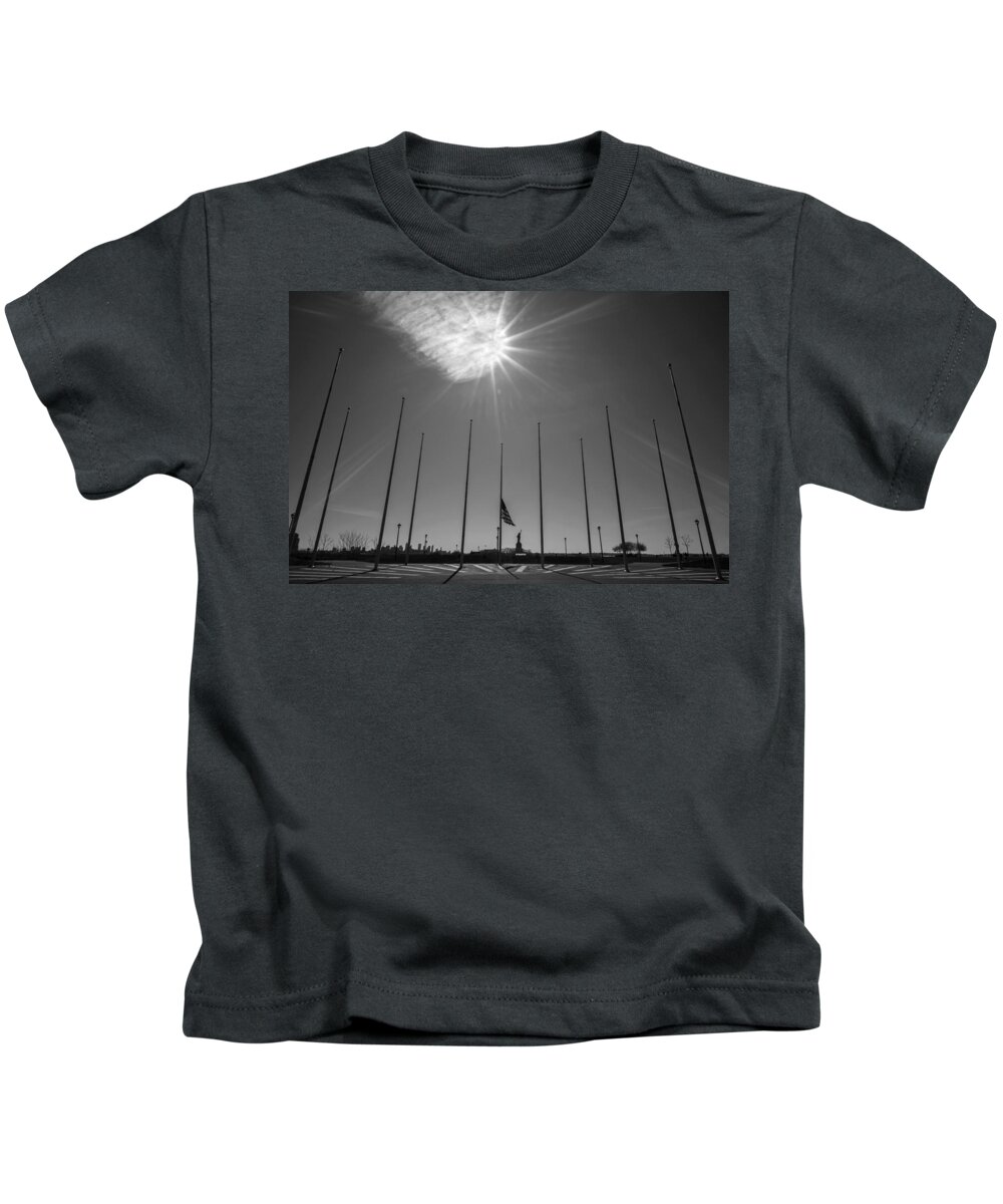 Lsp Kids T-Shirt featuring the photograph Views from Liberty State Park. by Alina Oswald