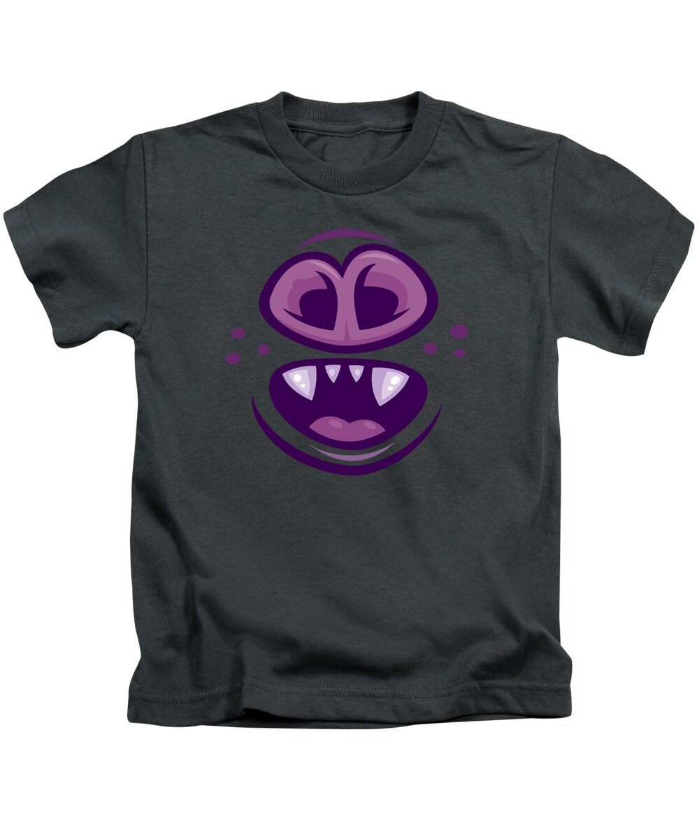 Vampire Kids T-Shirt featuring the digital art Wacky Vampire Bat Mouth and Nose by John Schwegel