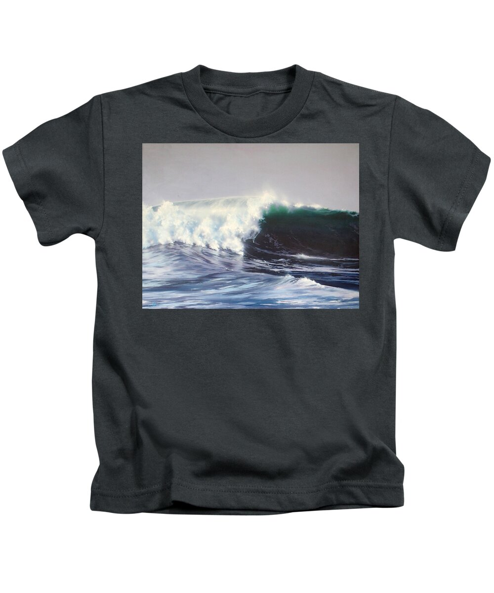 The Wedge Kids T-Shirt featuring the painting Wedge by Philip Fleischer