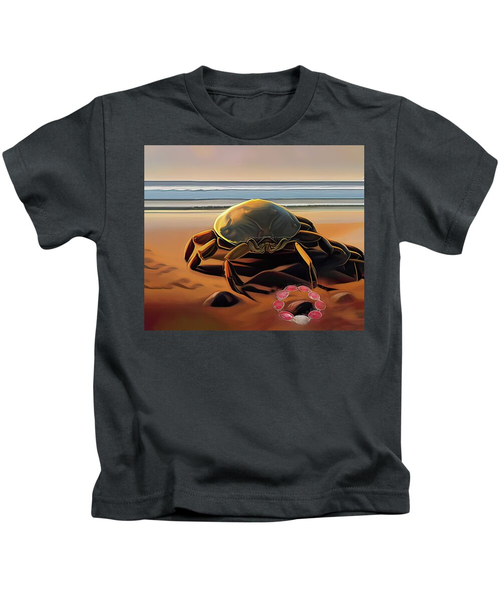 Crab Kids T-Shirt featuring the digital art What Have We Here? by Renette Coachman