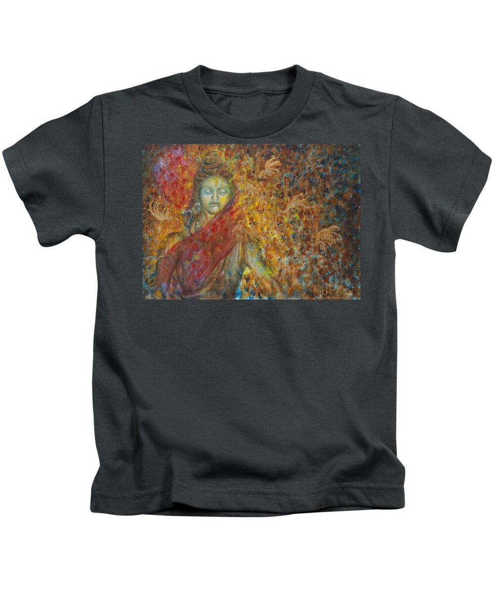 Shiva Kids T-Shirt featuring the painting Winds Of Change by Nik Helbig