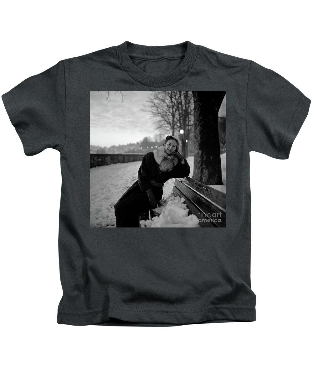 Winter Kids T-Shirt featuring the photograph Winter evening portrait by Riccardo Mottola