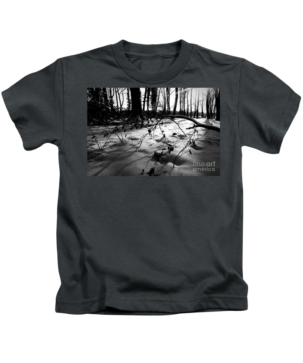 Winter Kids T-Shirt featuring the photograph Winter in the Forest by Elisabeth Derichs