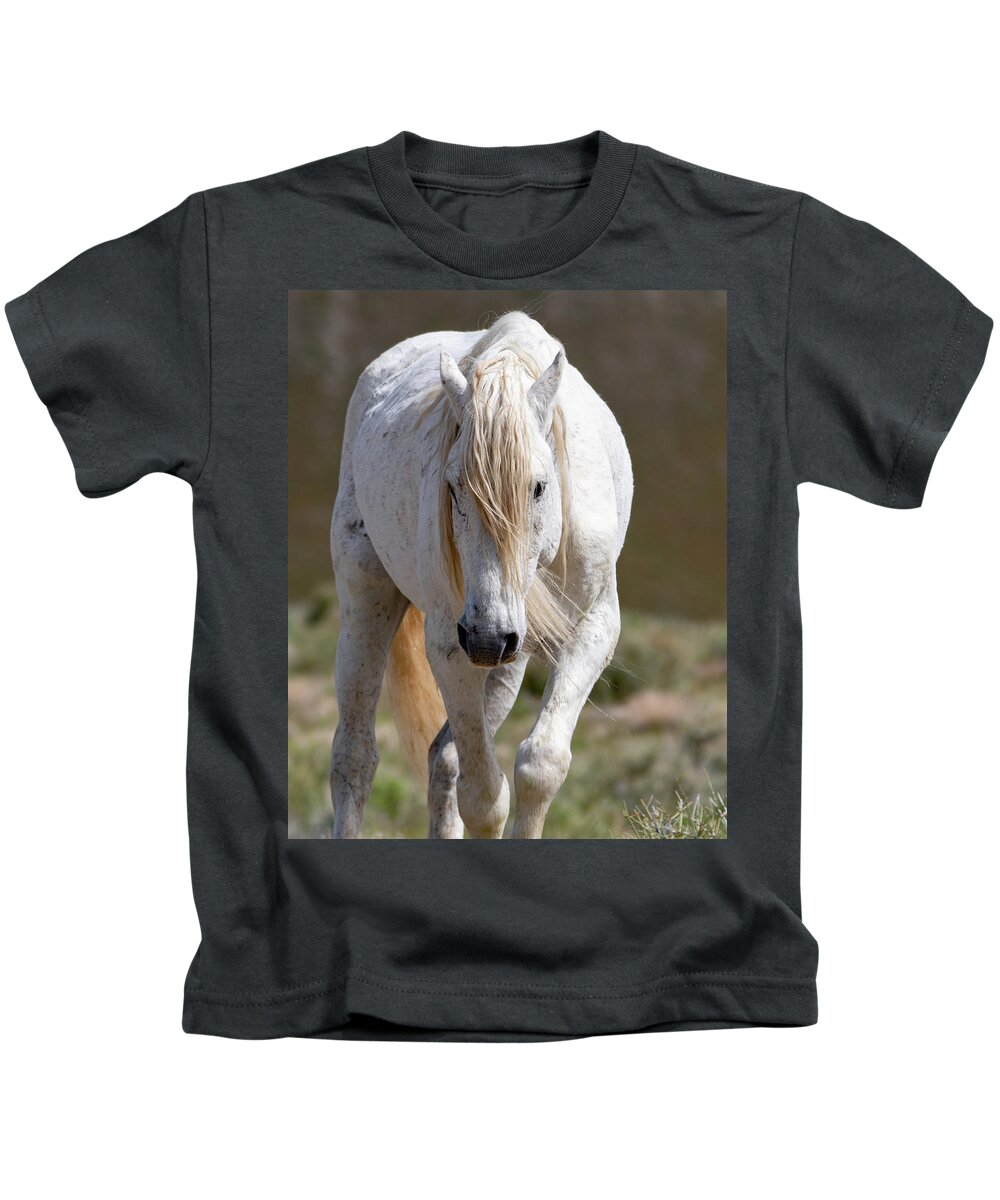 Wild Horses Kids T-Shirt featuring the photograph Wise Old Man by Mary Hone