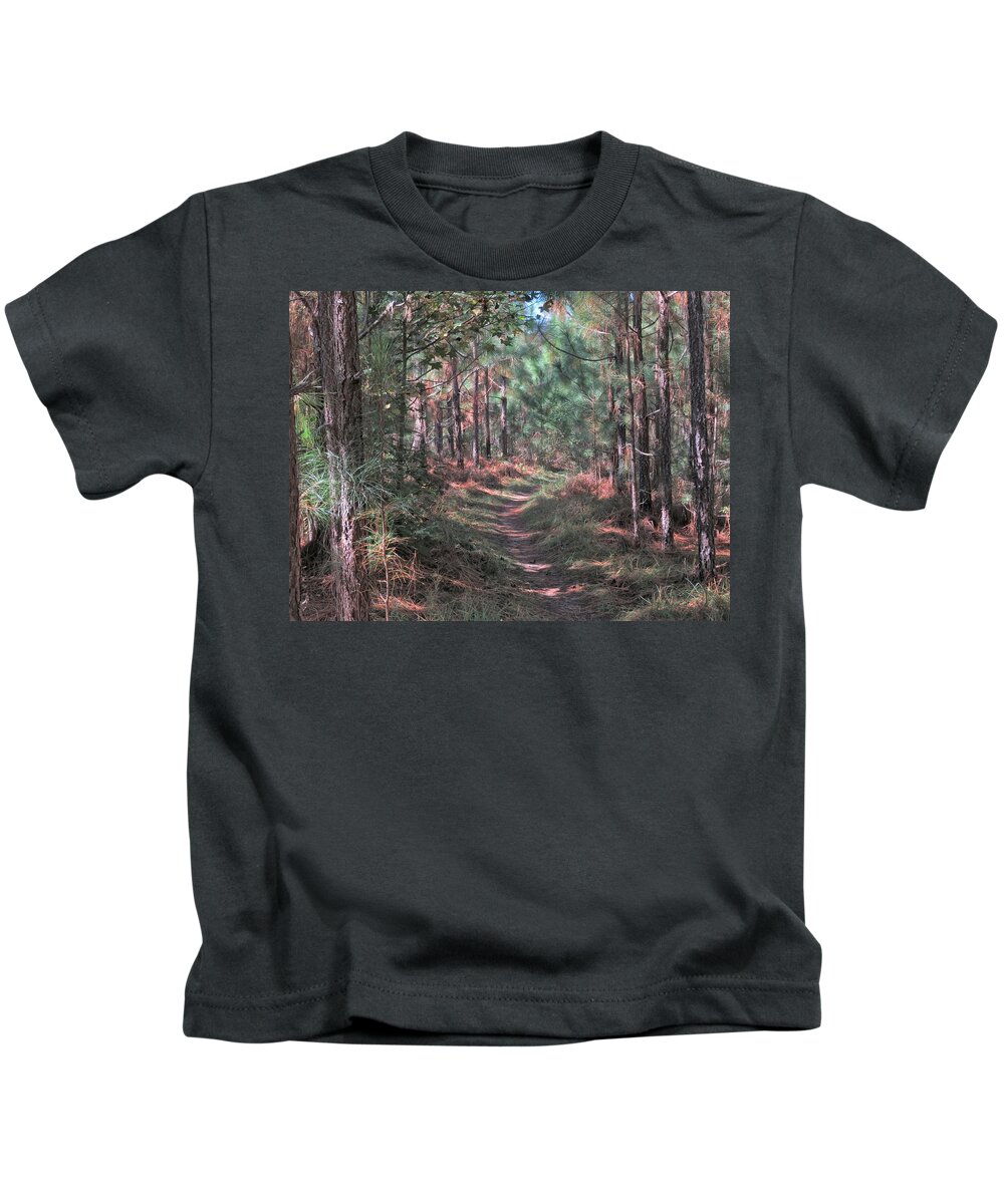 Central Georgia Kids T-Shirt featuring the photograph Woodsy Idyll by Ed Williams