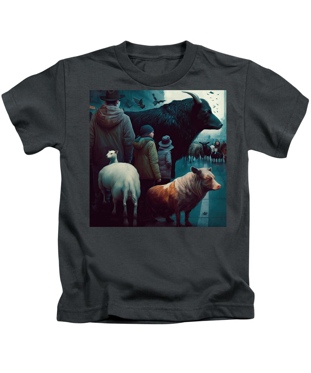 Surreal Kids T-Shirt featuring the digital art World of fantasy No.11 by My Head Cinema