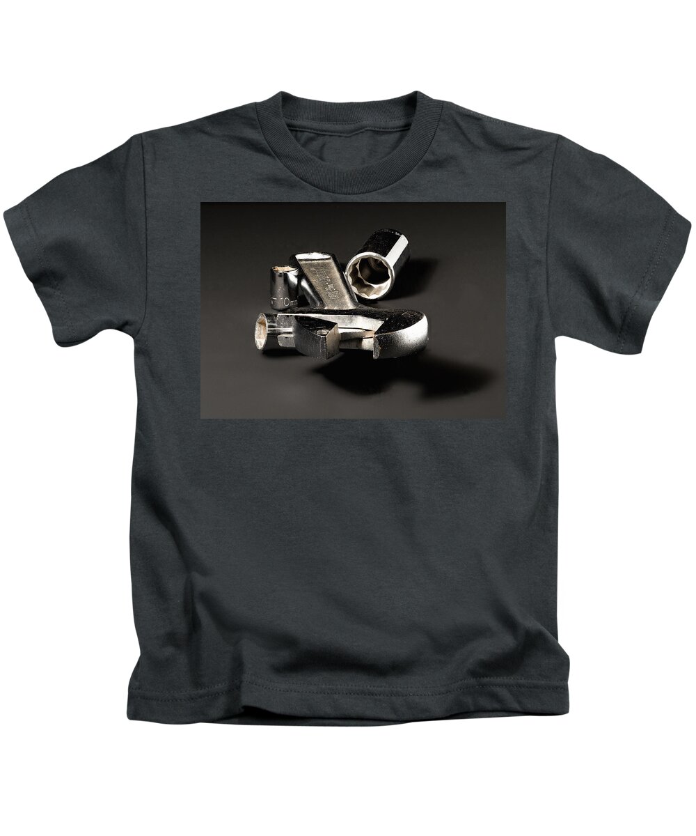 Wrench Kids T-Shirt featuring the photograph Wrench Stack by Steven Nelson